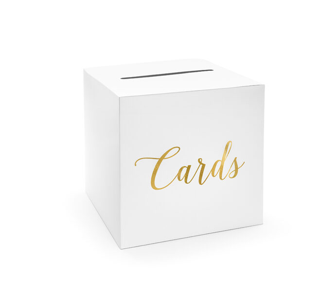 Kaartenbox "Cards" - Goud