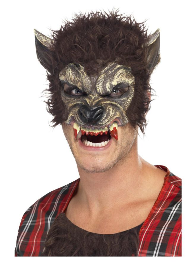 Halfmasker Weerwolf - Bruin