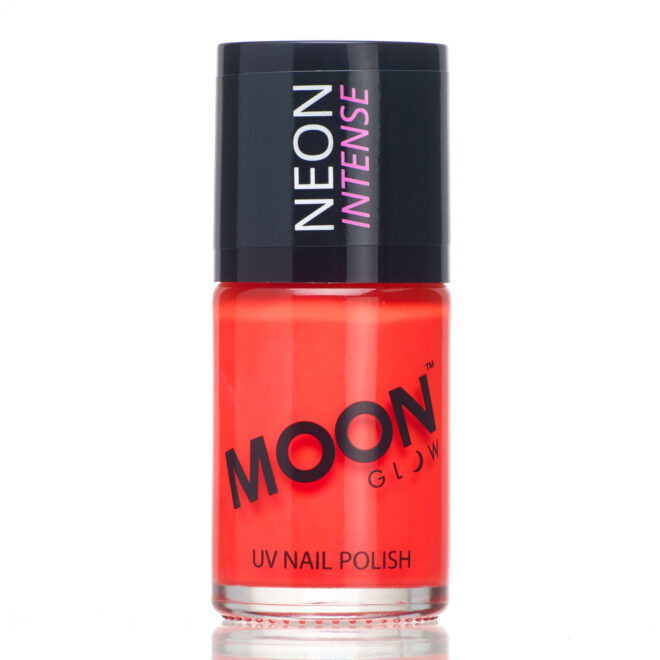 Neon UV nail polish intense red