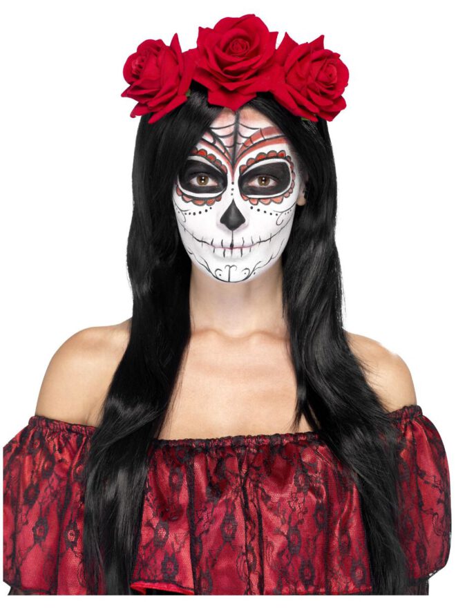 Day of the Dead Haarband, Rood