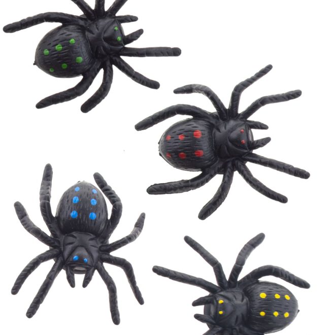 4 Spinnen met zuignapje
