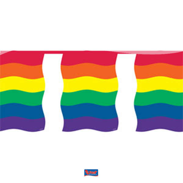 Vlaggenlijn vierkant (10m) - regenboog