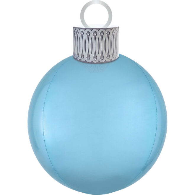 Kerstbal orbz ballon (38x40cm) - Licht blauw