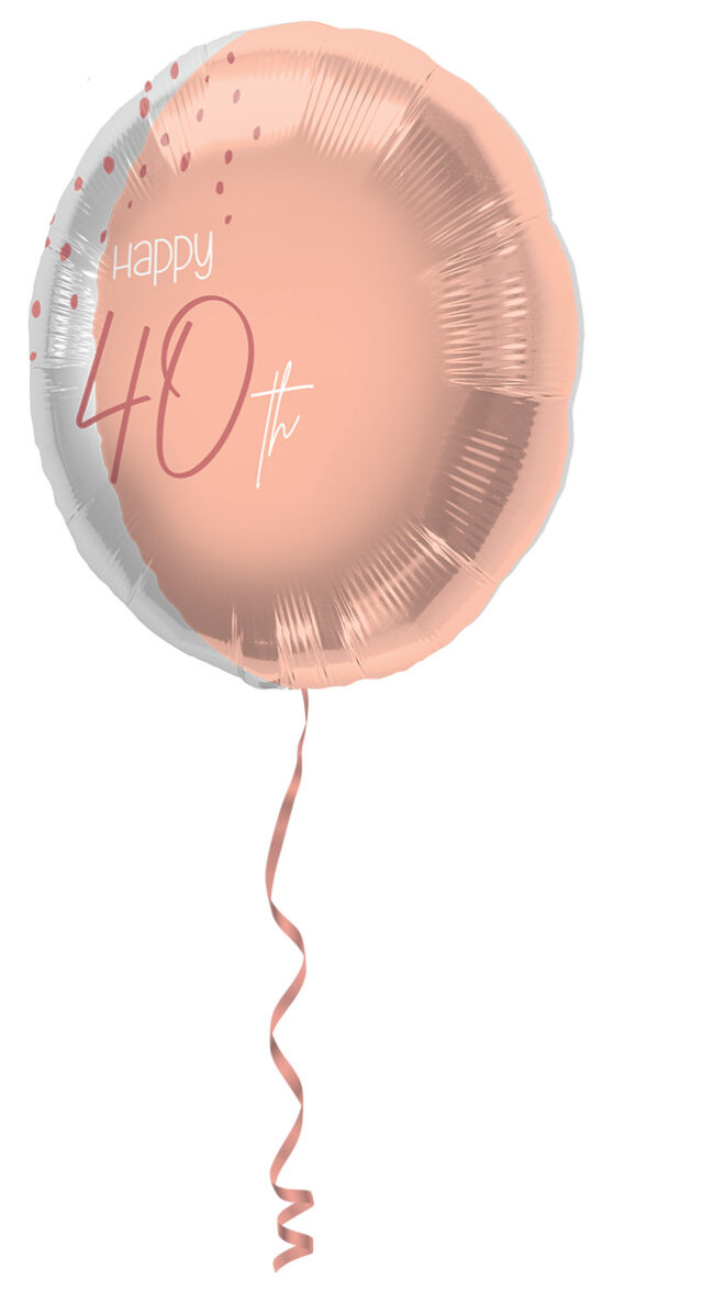 Elegant Lush Blush folieballon (45cm) - 40 jaar