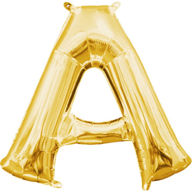 Mini folie ballon letter A (35cm) - goud