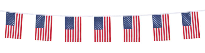 Amerikaanse vlaggenlijn (4 meter) - Polyester