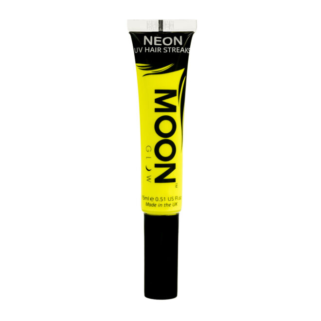 Neon UV hair streaks intense yellow