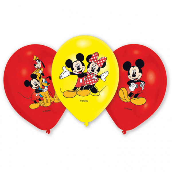 Mickey Mouse ballonnen (27,5cm) - 6 stuks