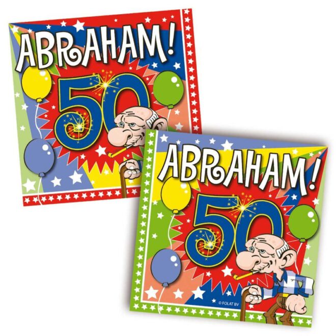 Abraham 50 jaar servetten