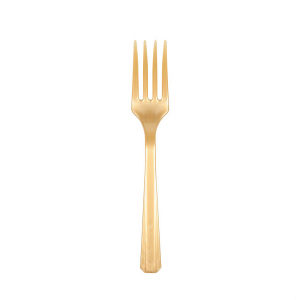 Plastic vorken goud - 10 stuks