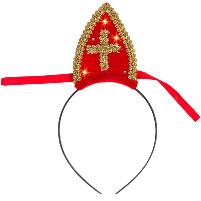 Sinterklaas tiara met LED-verlichting