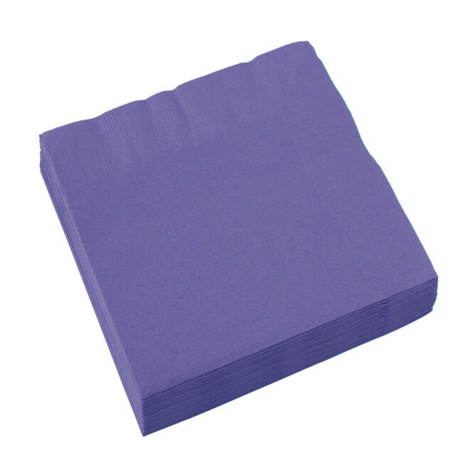 Servetten licht paars 33 cm. Beverage napkins new purple