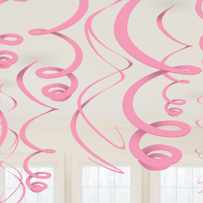 Swirl decoraties licht roze