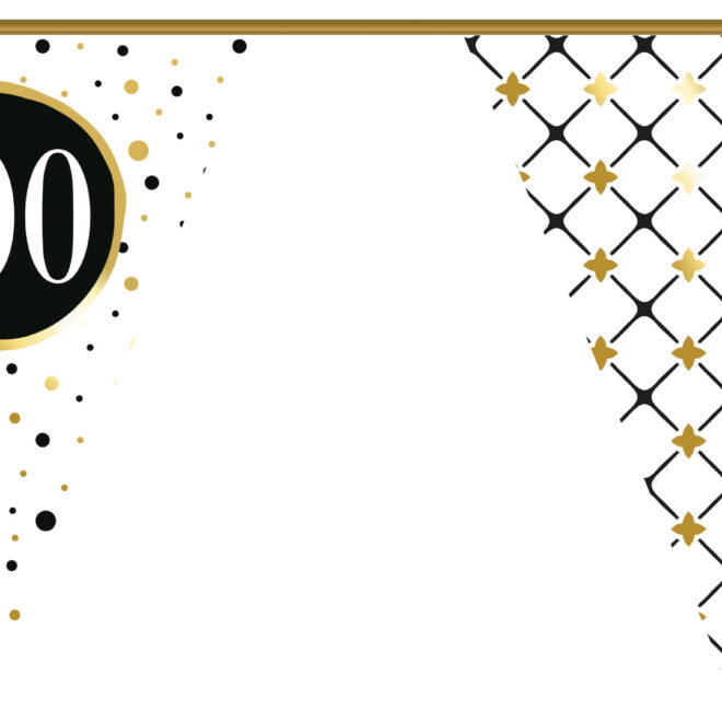 Festive Gold vlaggenlijn (6m) - 100 jaar