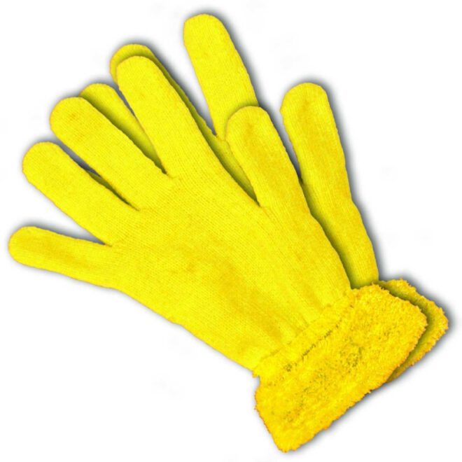 Neon-gele handschoenen