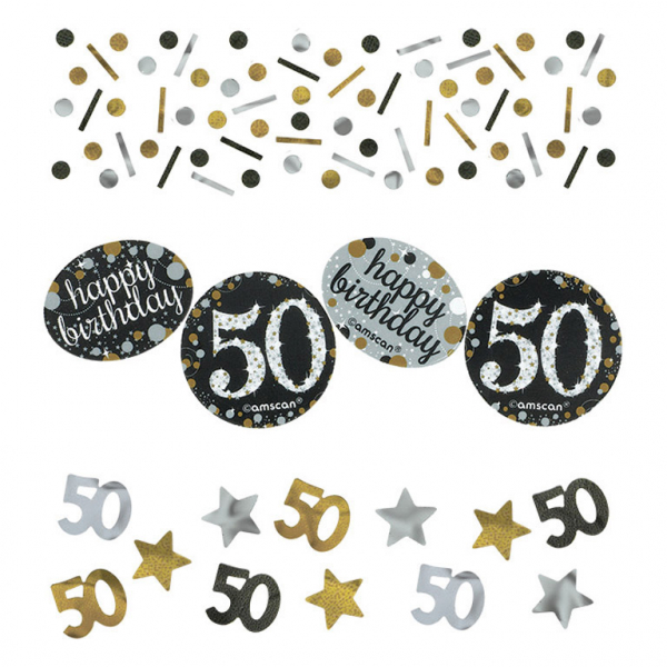 Gouden sparkling sierconfetti (34g) - 50 jaar
