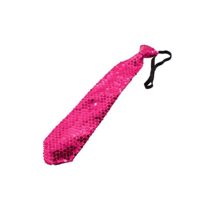 Metallic magenta stropdas met LED-verlichting