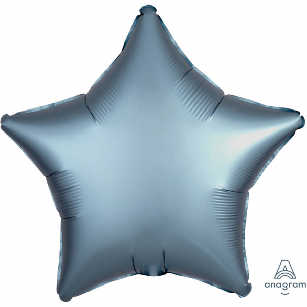 Folie ballon Satin Luxe (43cm) - Ster Steelblauw