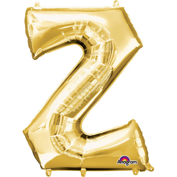 Mini folie ballon letter Z (35cm) - goud