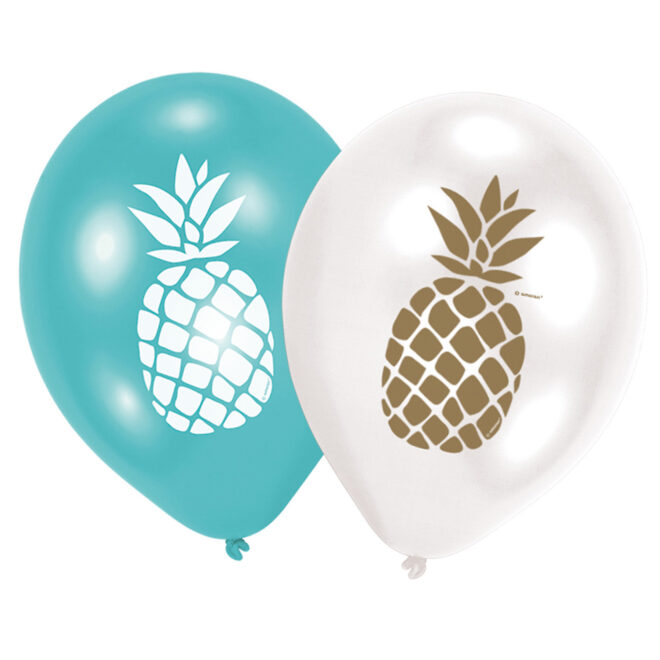 Pineapple Vibes ballonnen - 6 stuks