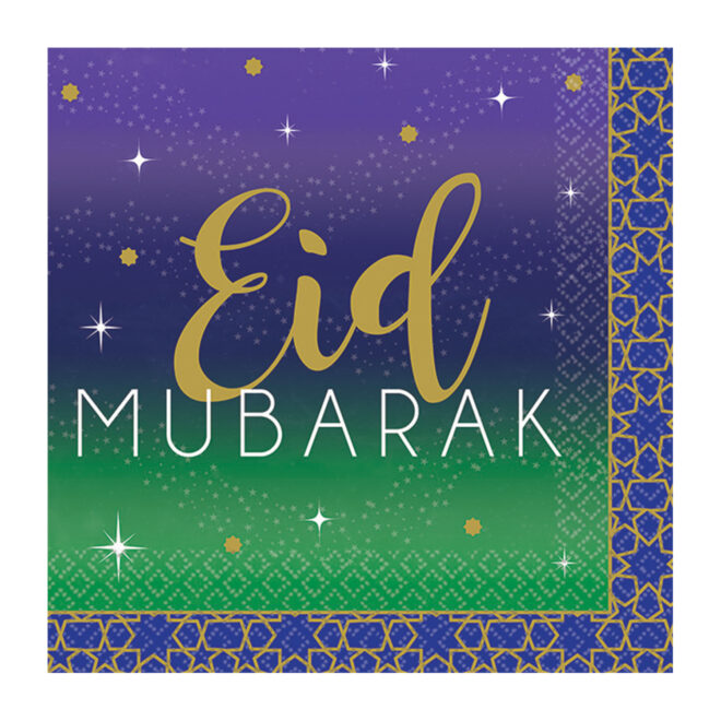 Eid Mubarak servetten - 16 stuks