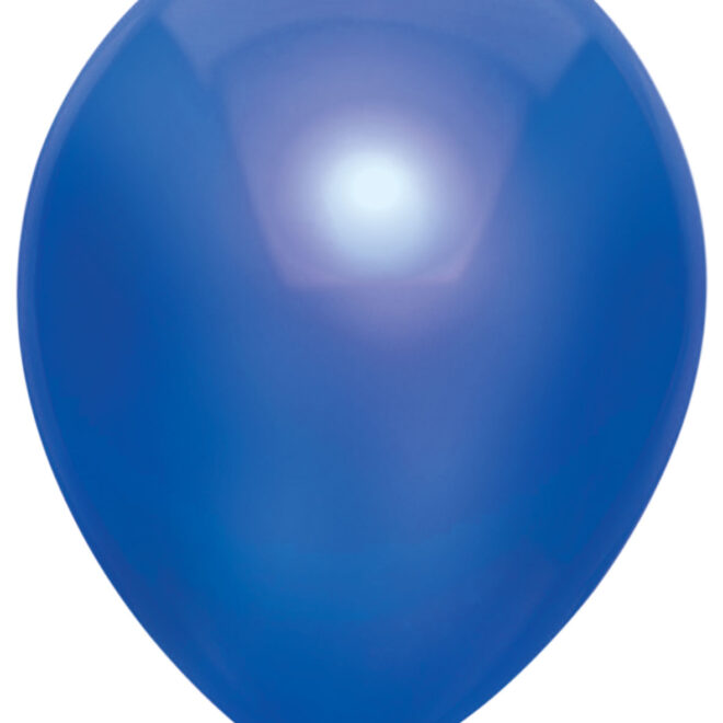 Latex Ballonnen Metallic Donker Blauw, 30cm - 100 stuks