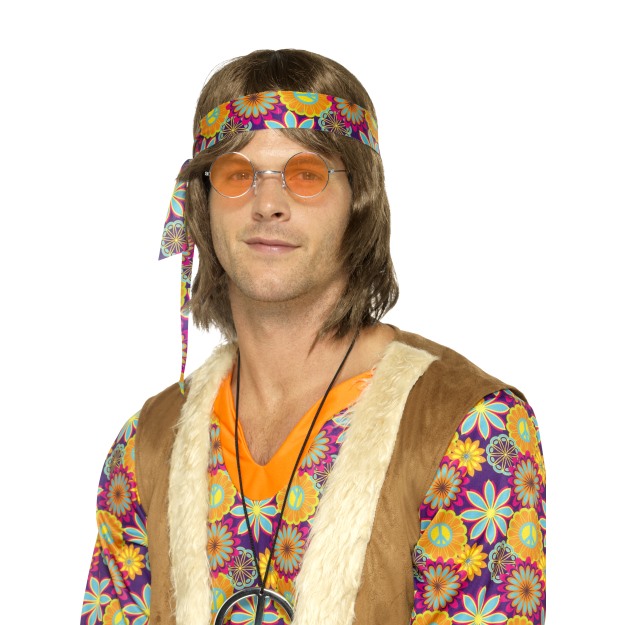 Hippie Bril Ronde Oranje Glazen