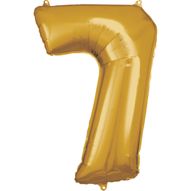 Grote folie ballon cijfer 7 (86cm) - Goud