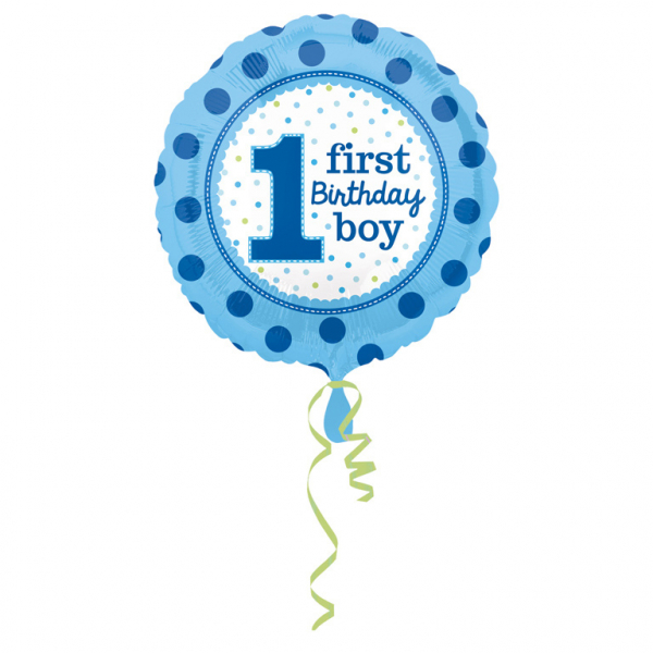 1ste verjaardag folieballon (43cm) - Blauw