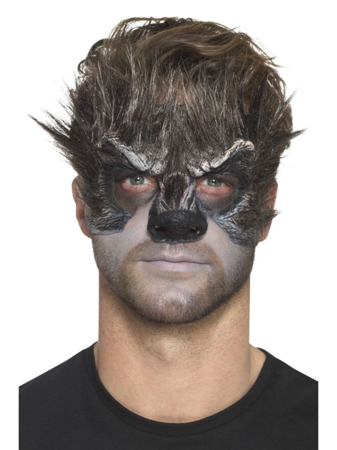 Hoofd masker weerwolf met lijm