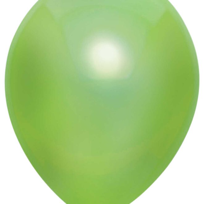 Latex Ballonnen Metallic Licht Groen, 30cm - 10 stuks
