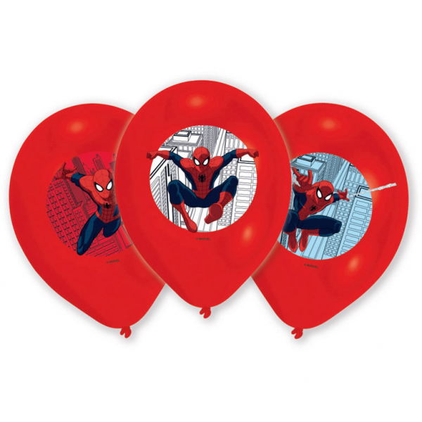 Spiderman ballonnen (27,5cm) - 6 stuks