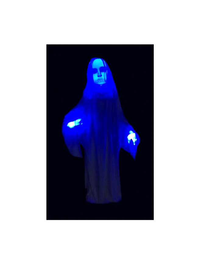 Spookachtige engel met licht, geluid en beweging - 95cm