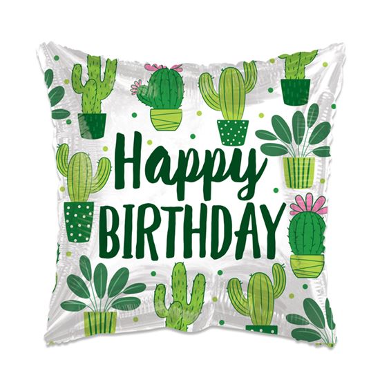 Folieballon ECO Birthday Cactus (46cm)