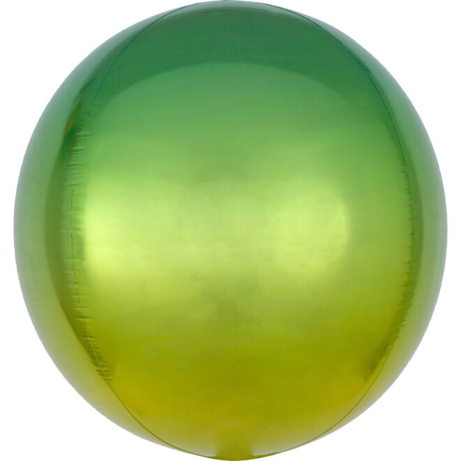 Orbz ombré ballon (38x40cm) - Geel/Groen