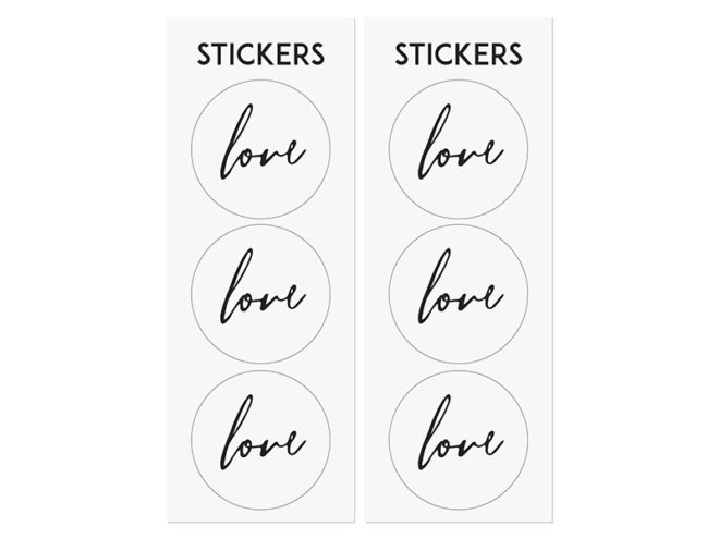 Geschenkzakjes stickers "Love" stickers