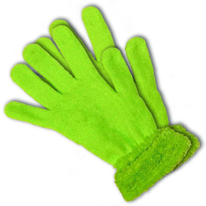 Neon-groene handschoenen