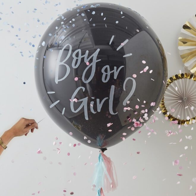 Gender Revealballon pakket "Boy or Girl"