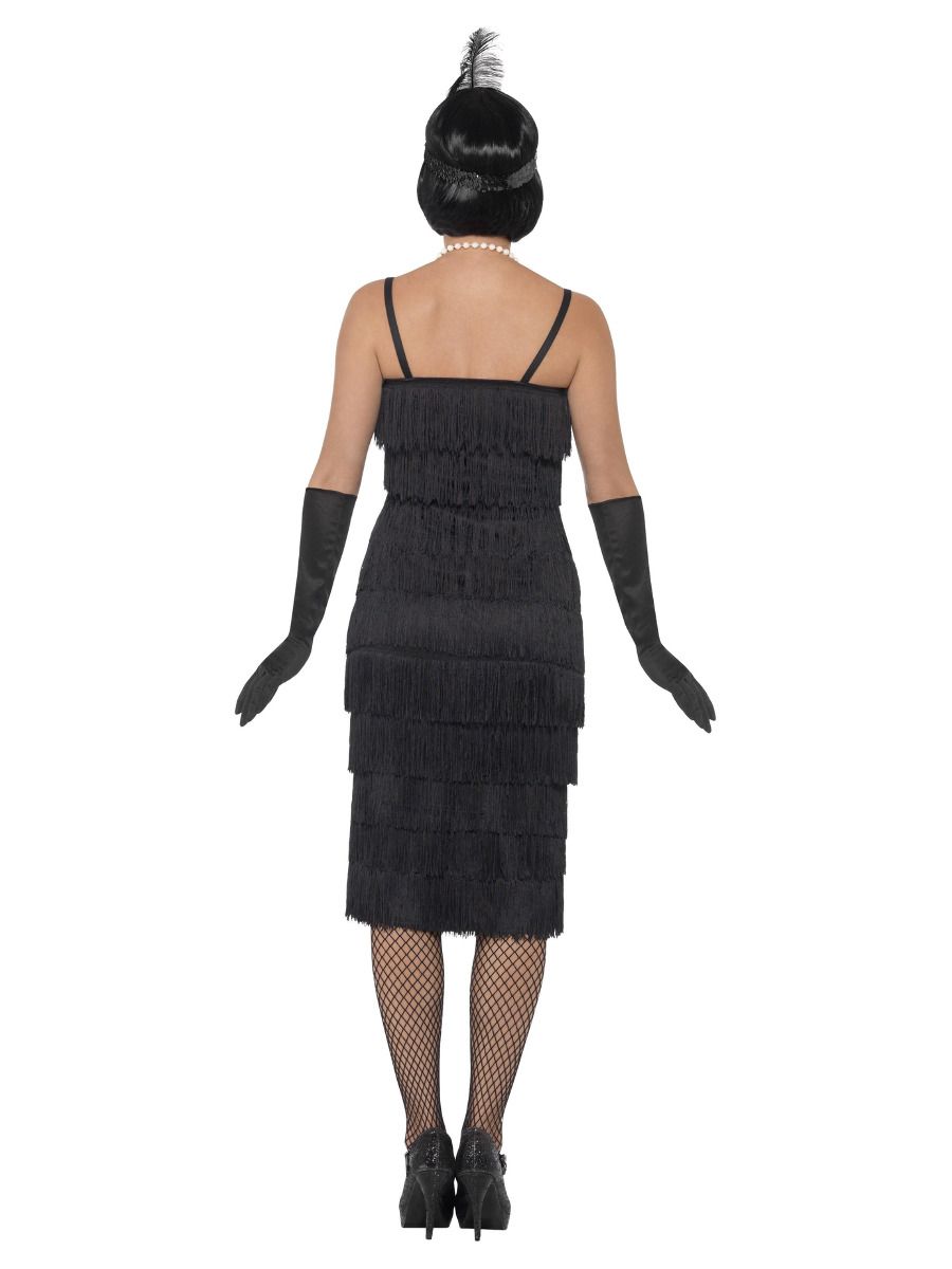 paling Roestig Tegenwerken Lang Model Charleston Jaren 20 jurk, Zwart - Feesthuis
