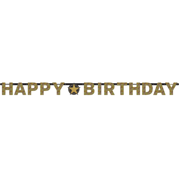 Letterslinger sparkling goud happy birthday