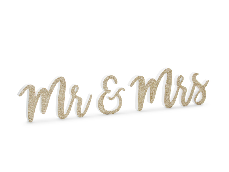 Perfect Bewusteloos spectrum Houten Letters "Mr & Mrs" - goud - Feesthuis