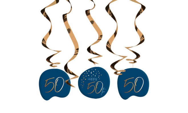 Elegant True Blue hangdecoratie - 50 jaar