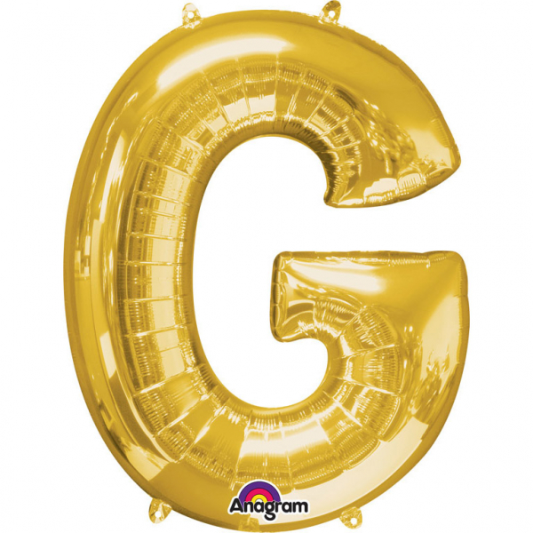 Mini folie ballon letter G (35cm) - goud