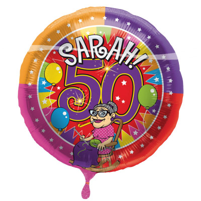 Sarah 50 folieballon