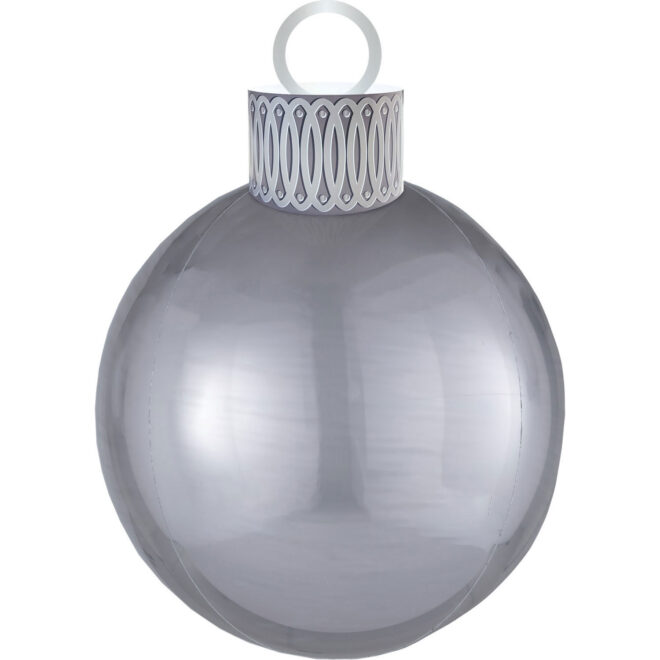 Kerstbal orbz ballon (38x40cm) - Zilver