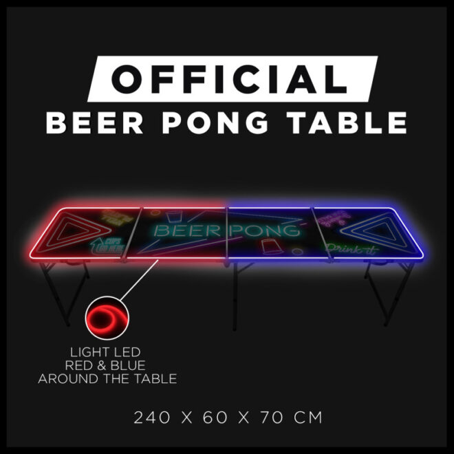 Beer Pong Tafel "Spotlight"met LED verlichting