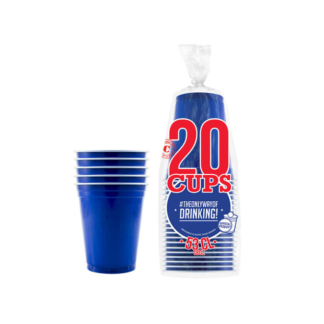 20 American Blue Cups