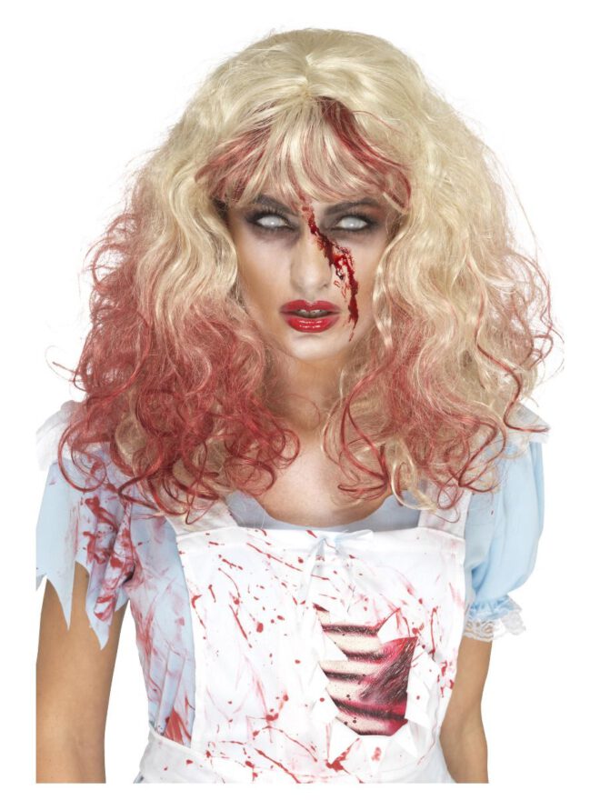 Zombie bloederige Alice pruik Zombie bloody Alice wig