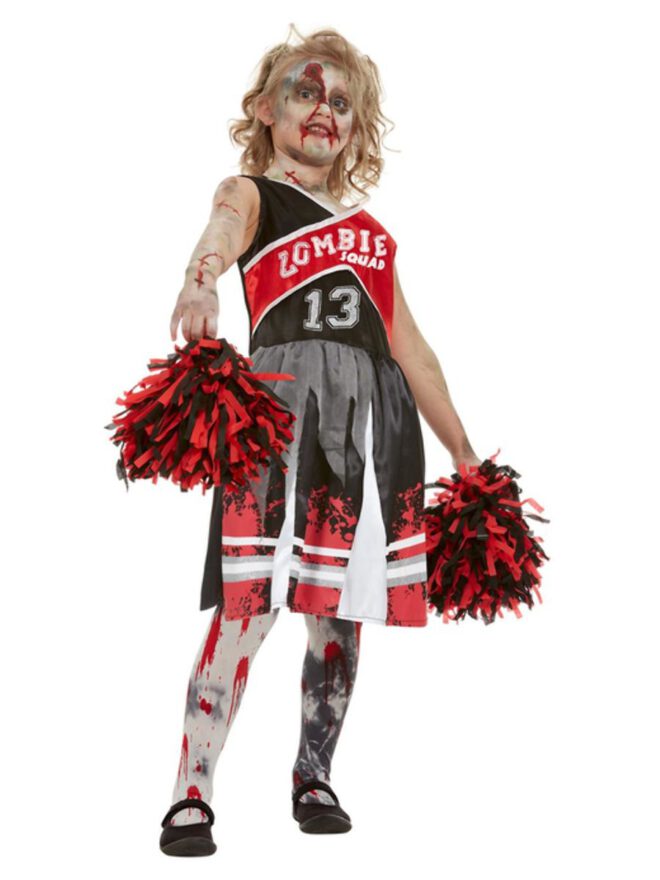 Zombie cheerleader costume child