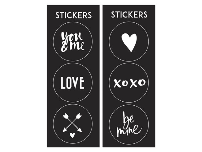 Geschenkzakjes Wit Diverse Liefde Stickers